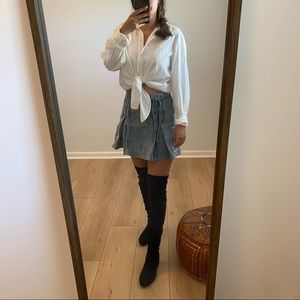 Free People Denim Mini Skirt